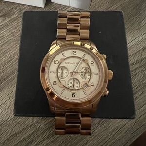 Michael Kors rose gold runway watch